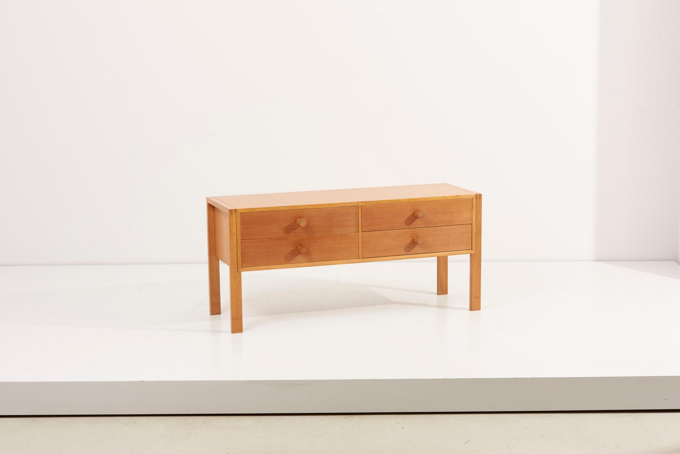 Chest of drawers #480 for Odder by Aksel Kjersgaard in oak, Denmark 1960s.