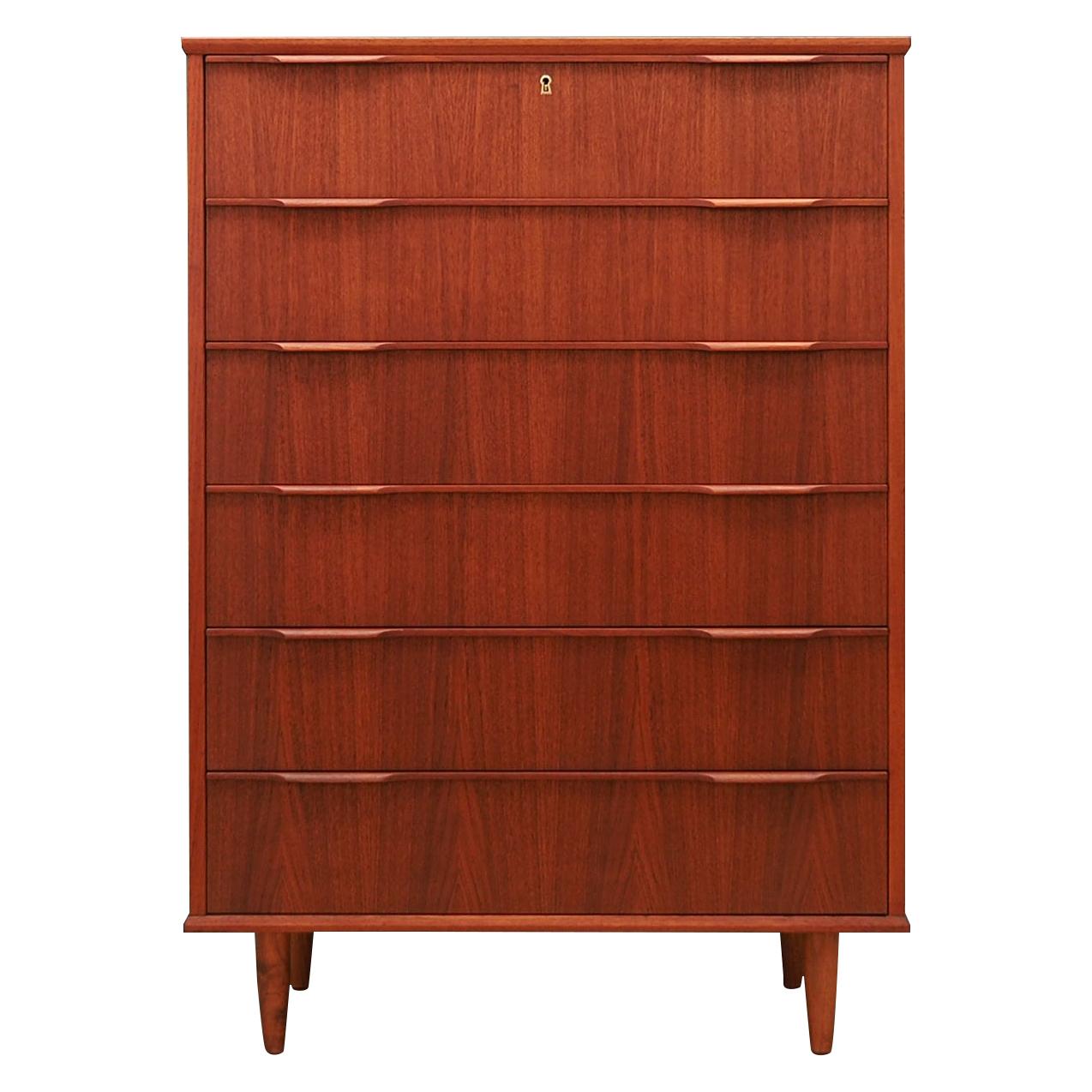 Chest of Drawers 1960s-1970s Teak Danish Design Retro For Sale