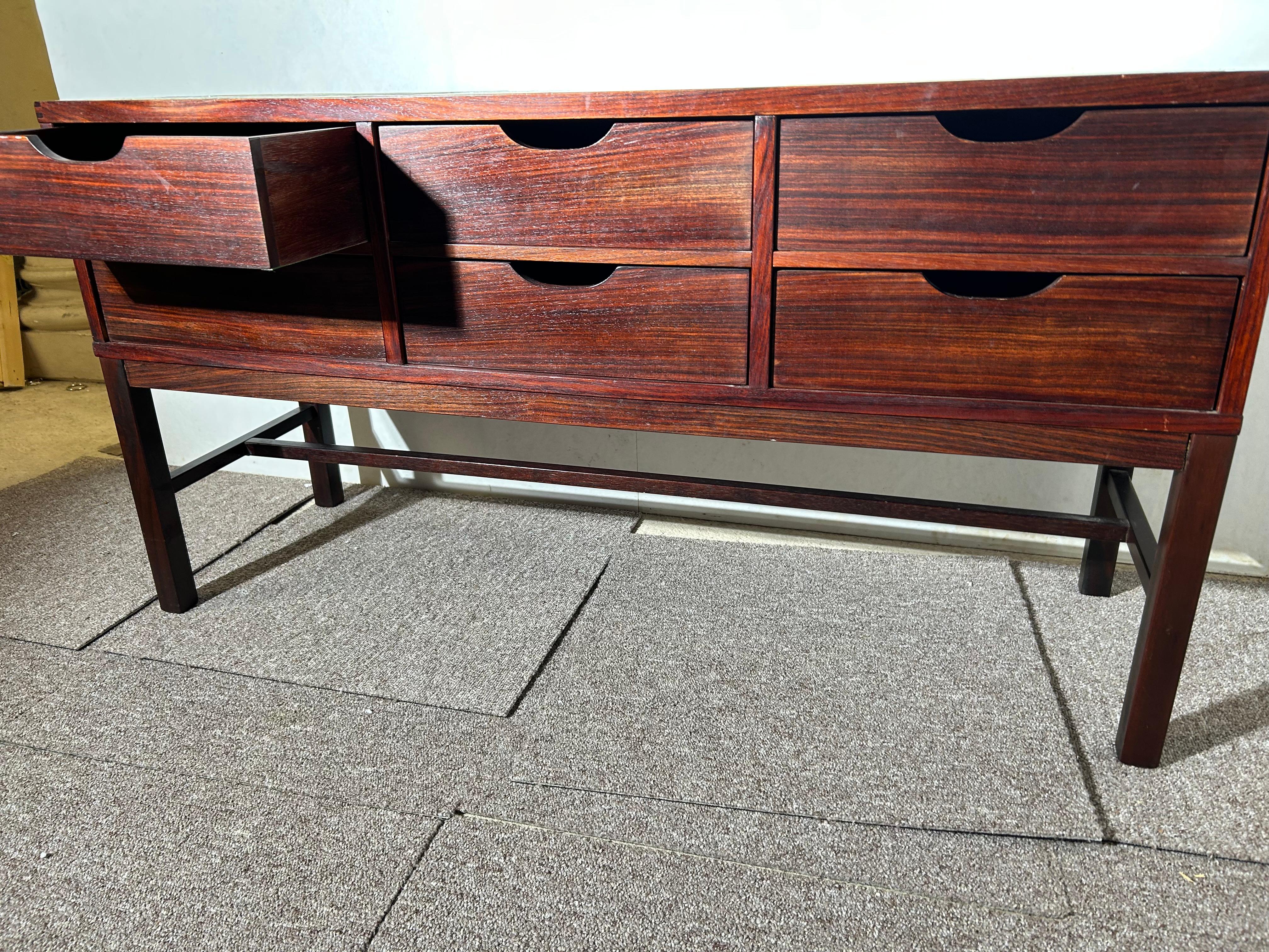 Chest of drawers and Mirror, 1950, tiled top, Royal Copenhagen. For Sale 10