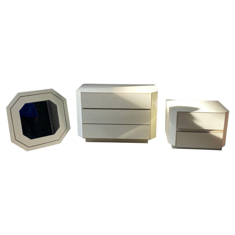 Chest of Drawers and Mirror Set For Sale at 1stDibs