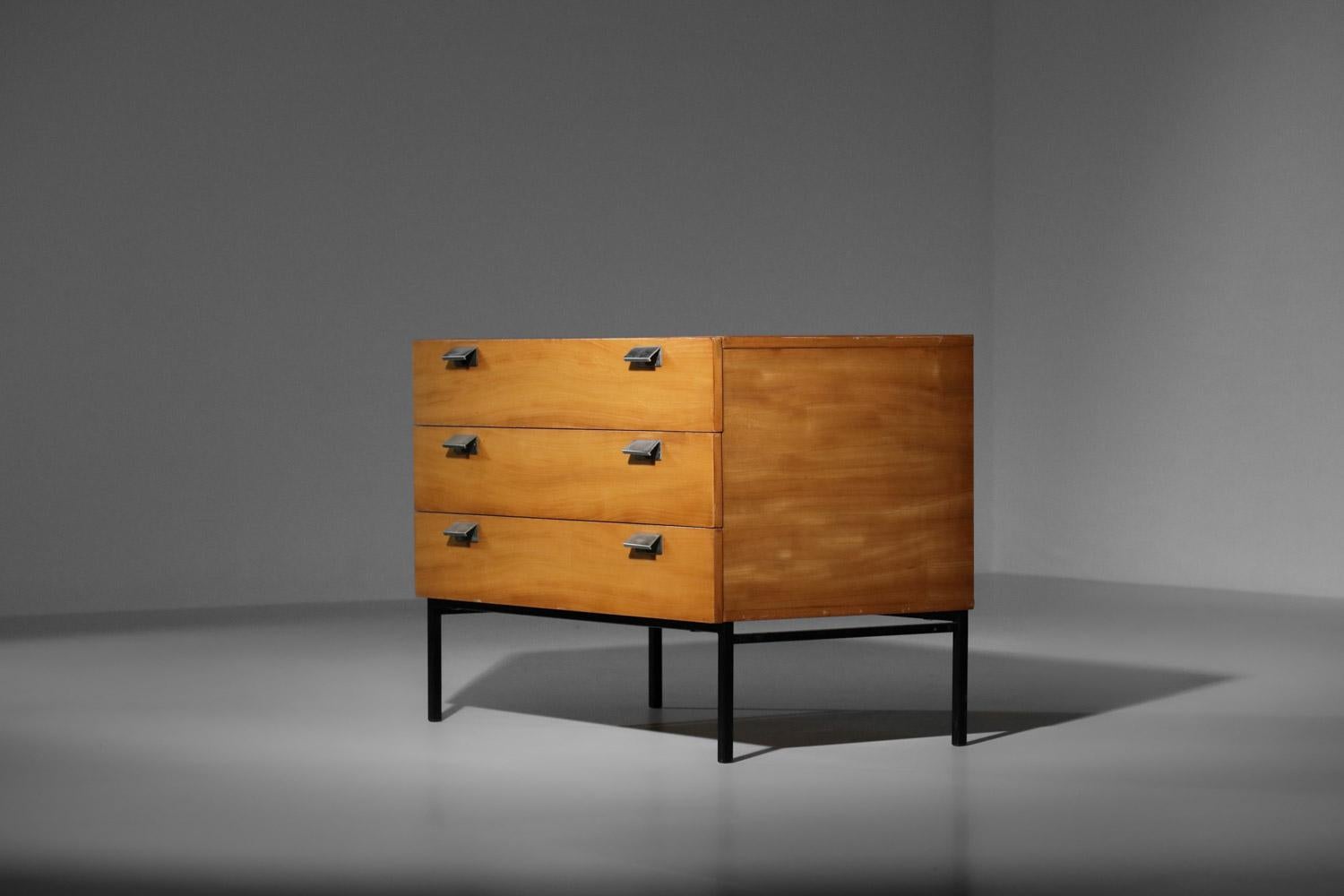 French Chest of Drawers André Monpoix Model 812 for Meuble TV, 1960s For Sale