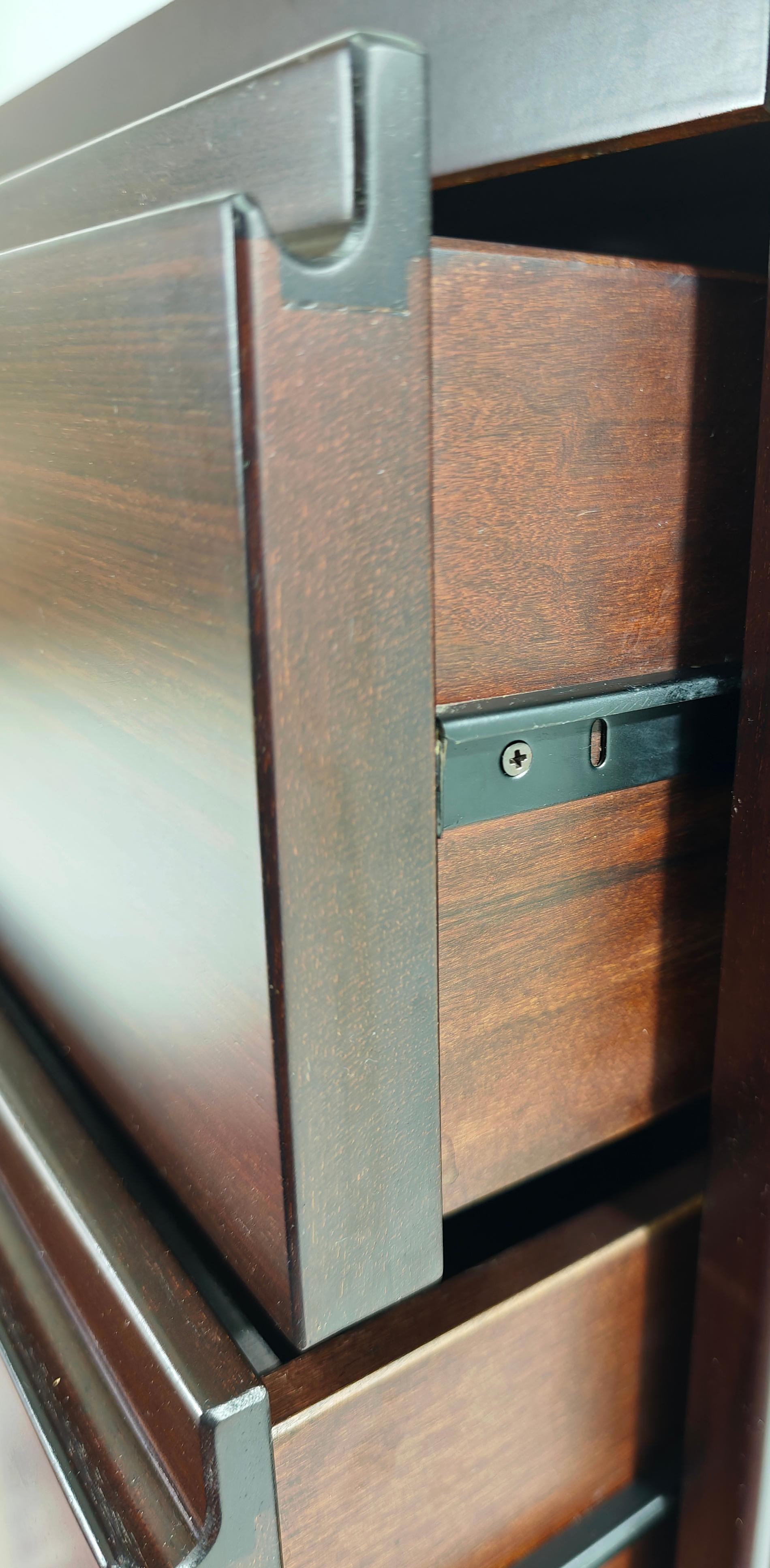 Cassettiera Angelo Mangiarotti per Molteni 4D Legno Marmo Metà Anni '60 in vendita 3