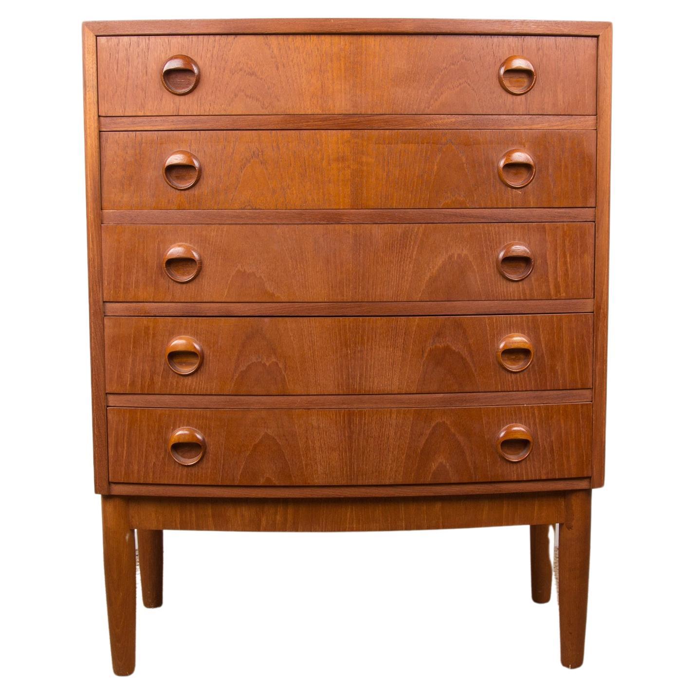 Chest of drawers, Argentier, Danish Teak, 5 drawers, by Kai Kristiansen 1960.