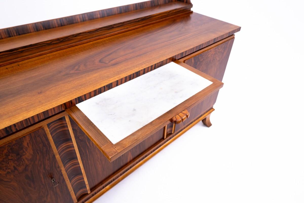 Chest of drawers - Art Deco buffet, Poland, 1940s. For Sale 5
