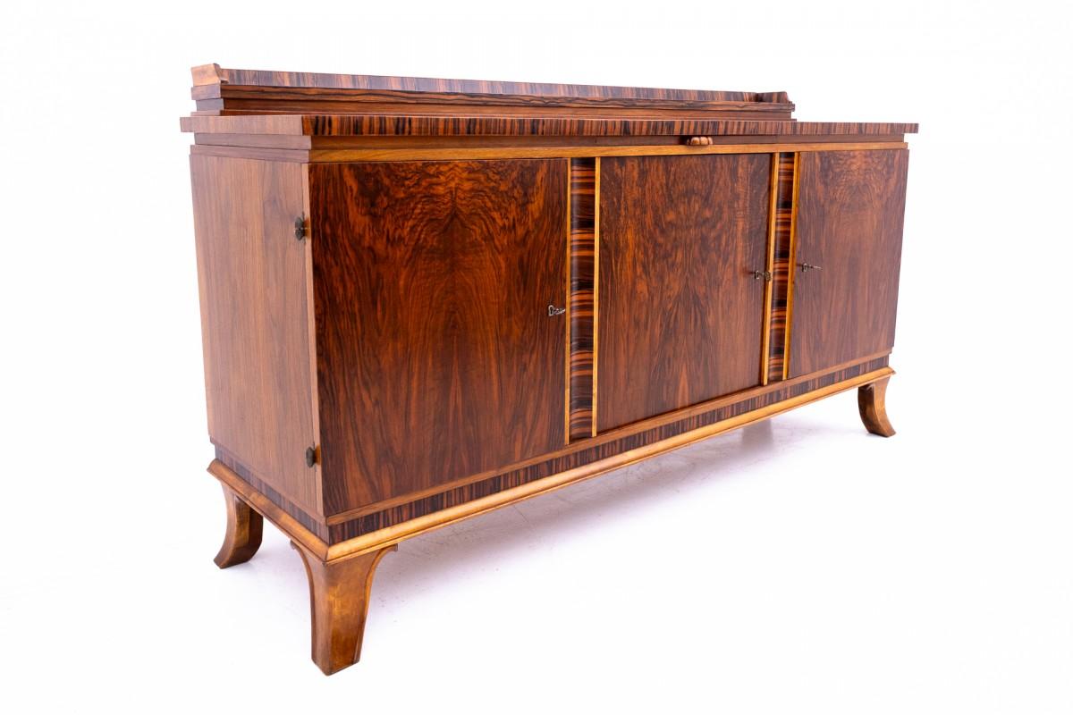 Chest of drawers - Art Deco buffet, Poland, 1940s. In Good Condition For Sale In Chorzów, PL