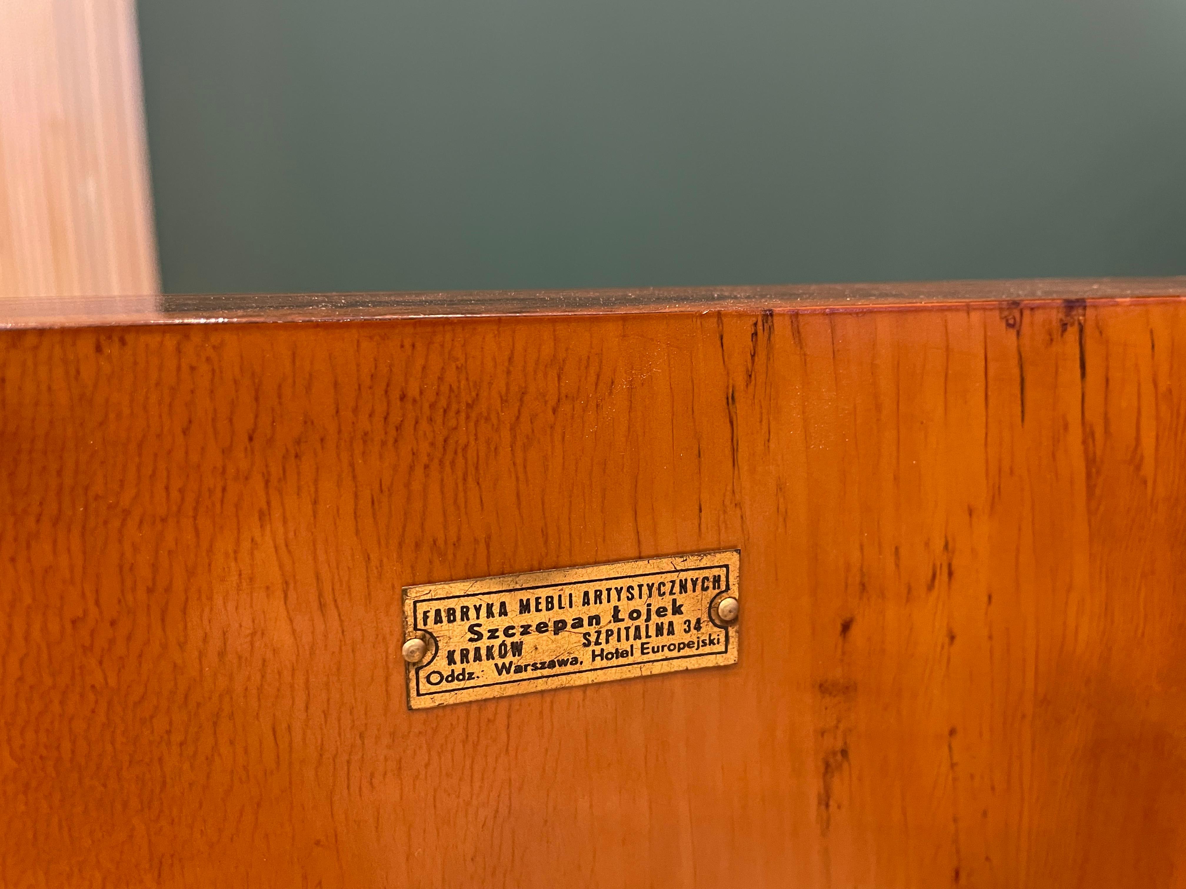 Chest of Drawers Art Deco Szczepan Łojek Julian Pietrzyk For Sale 13