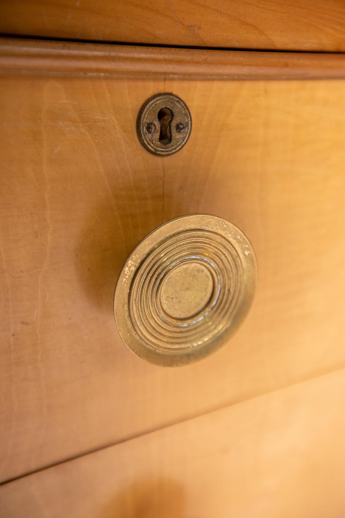 Brass Chest of Drawers Attributed to Gio Ponti, 1950s