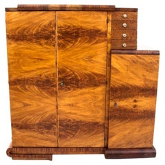 Vintage Chest of drawers - bar in Art Deco style, Poland, 1950s.