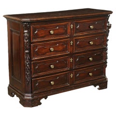Chest of Drawers Baroque Walnut Poplar Lombardy, Italy, Early 1700