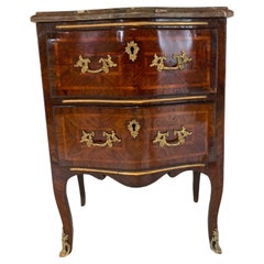 chest of drawers between two 18th Louis XV with its marble and a very pretty mar