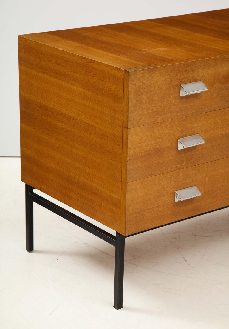 Metal Rare Model 812 Chest of Drawers by Andre Monpoix, France, c. 1955 For Sale