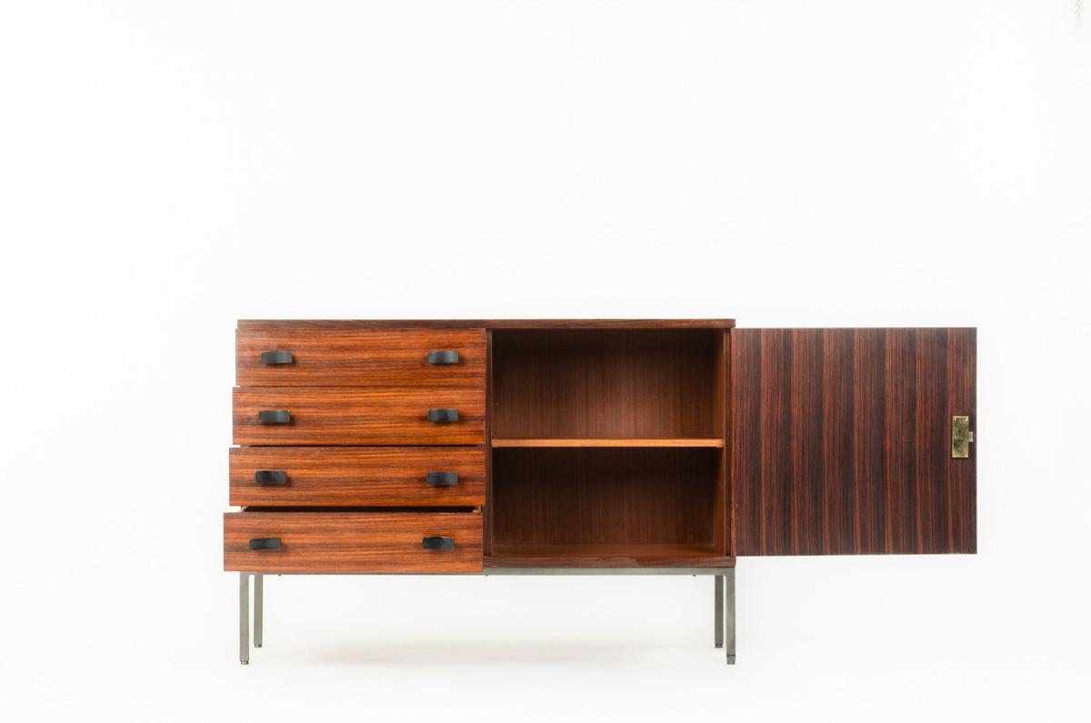 Chest of drawers by Antoine Philippon and Jacqueline Lecoq for Degorre 1960 In Good Condition For Sale In JASSANS-RIOTTIER, FR