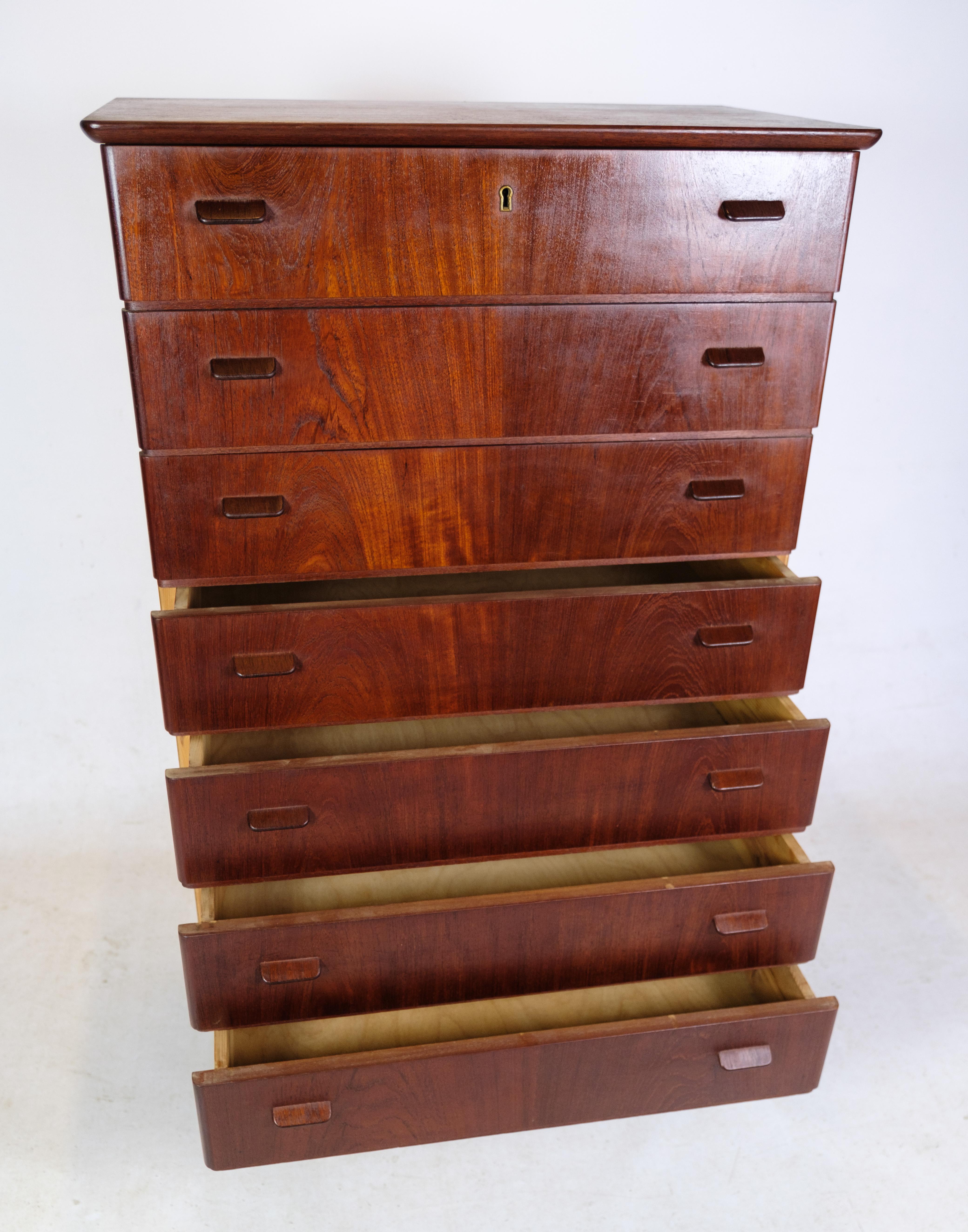 Mid-Century Modern Chest of drawers by Børge Mogensen in Teak and Oak, 1960 For Sale