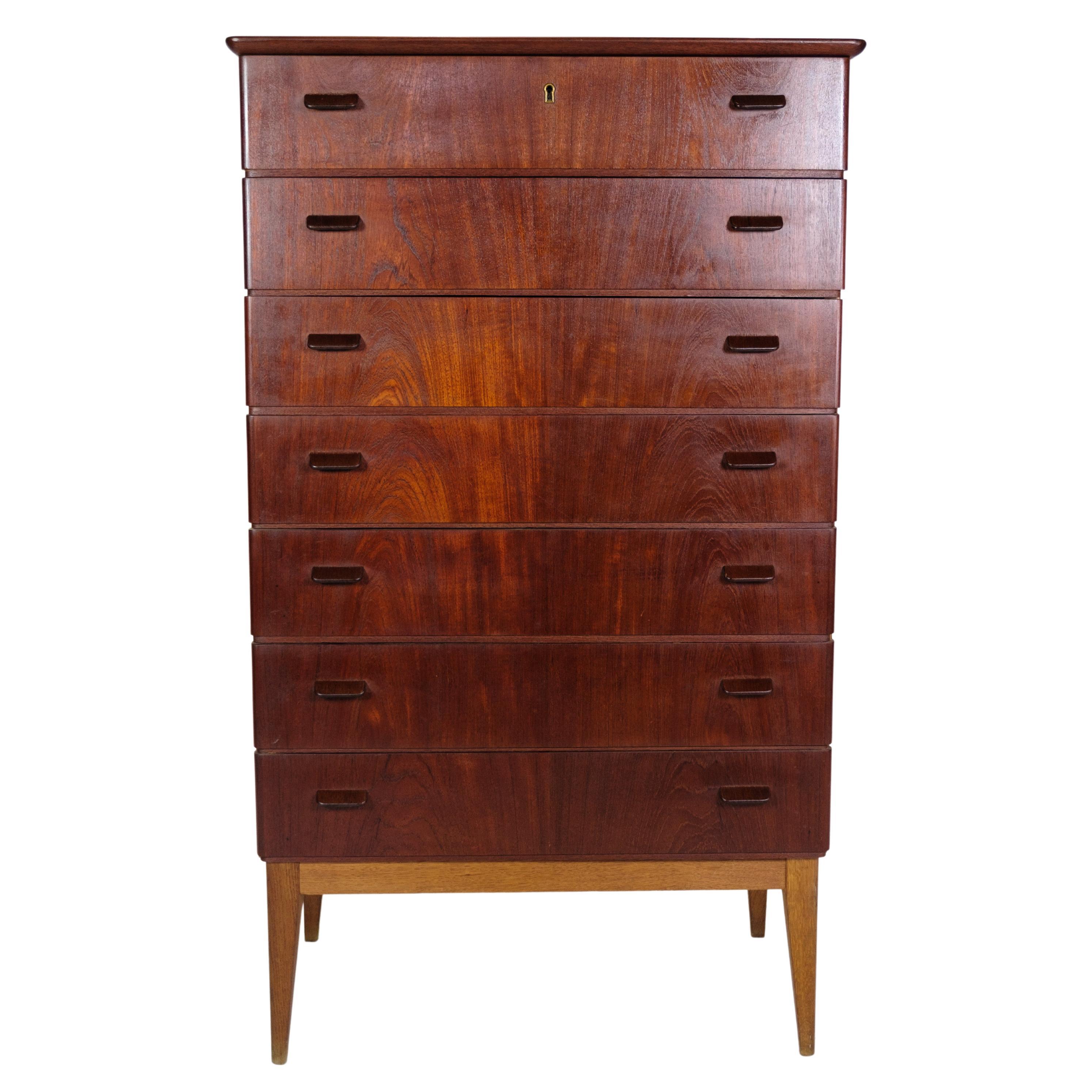 Chest of drawers by Børge Mogensen in Teak and Oak, 1960 For Sale