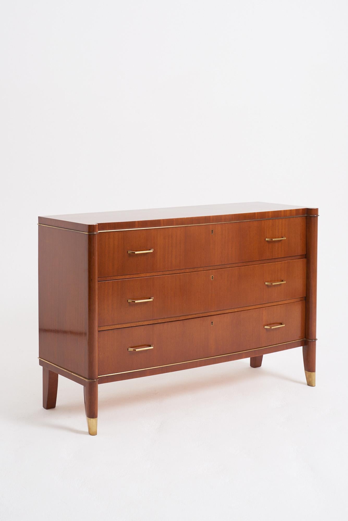 Art Deco Chest of Drawers by De Coene Frères For Sale
