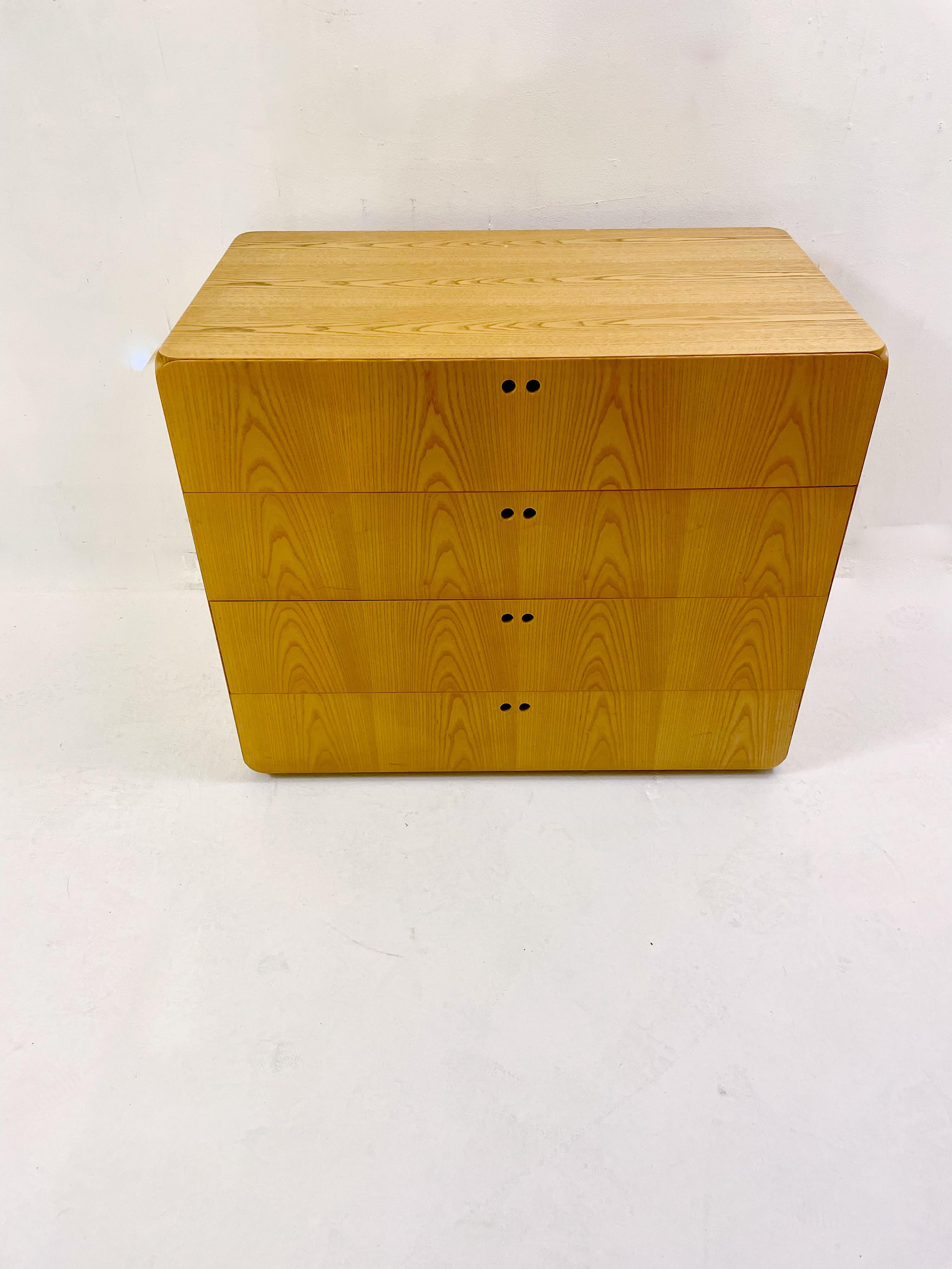Mid-Century Modern Chest of Drawers by Derk Jan de Vries, Wood, 1980s For Sale