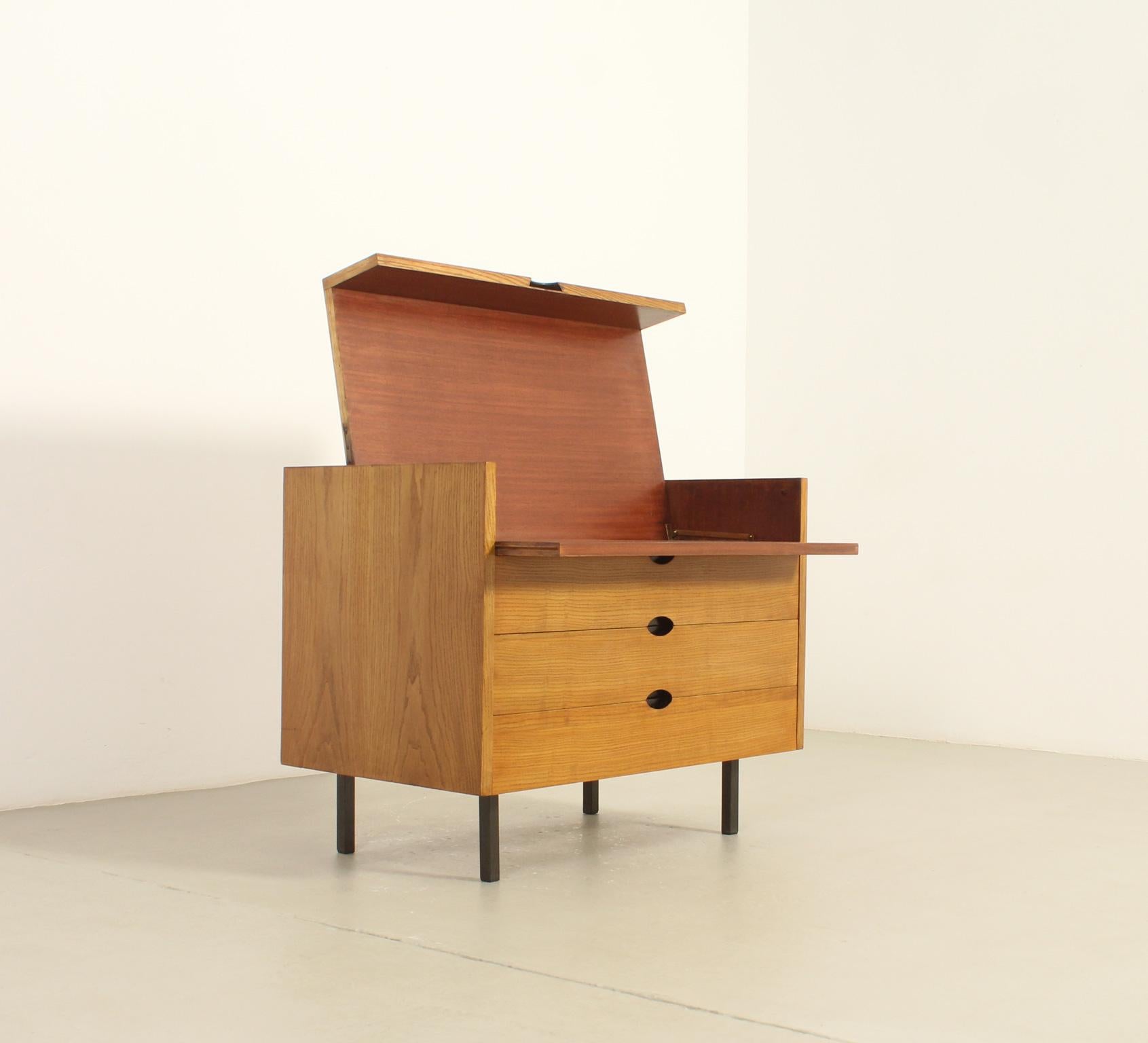 Chest of Drawers by Joseph-André Motte in Oak Wood, France, 1960's For Sale 6