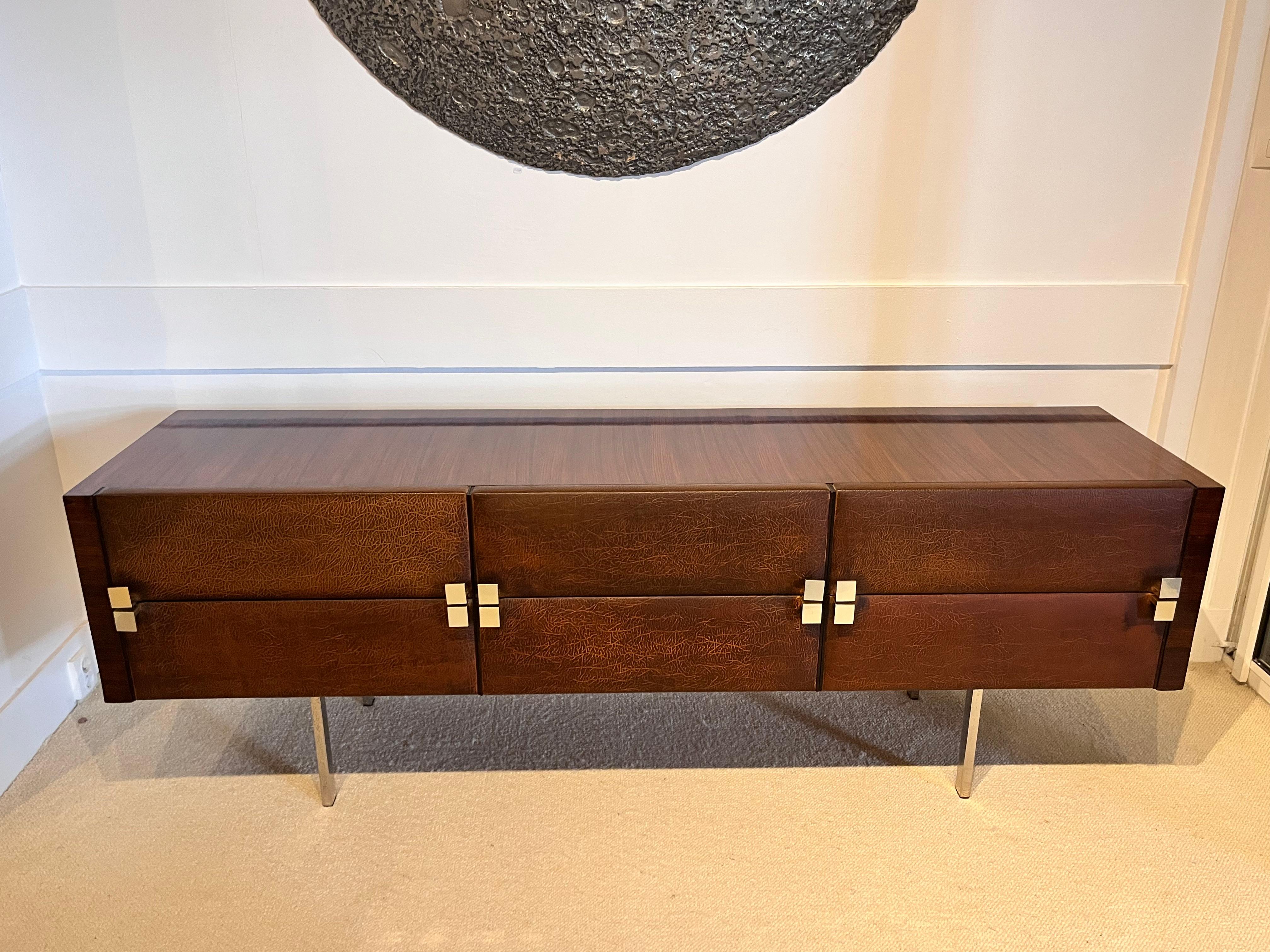 Mid-Century Modern Chest of Drawers by Roger Landault For Sale