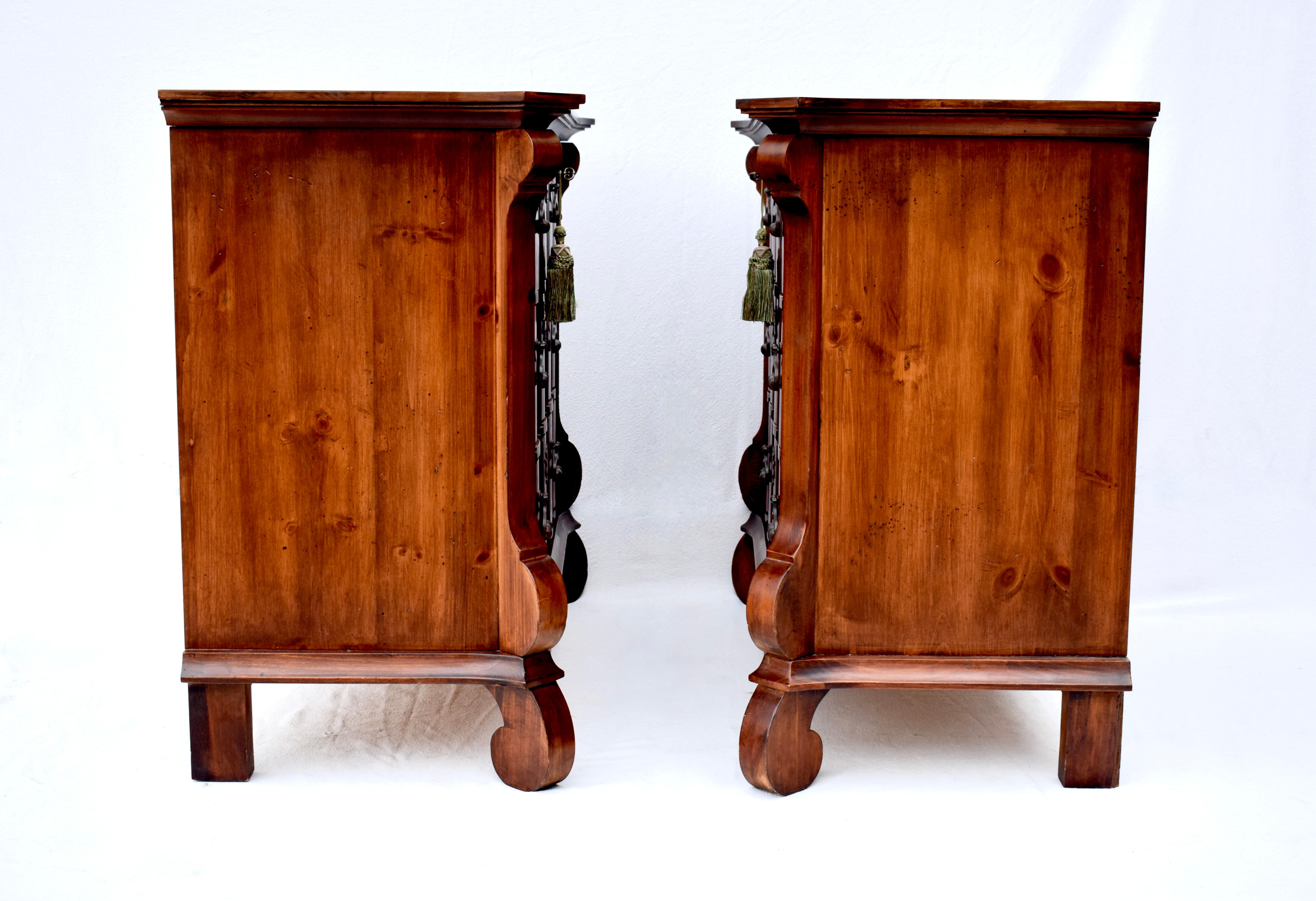 American Romweber Spanish Baroque Pine Commodes Chest of Drawers