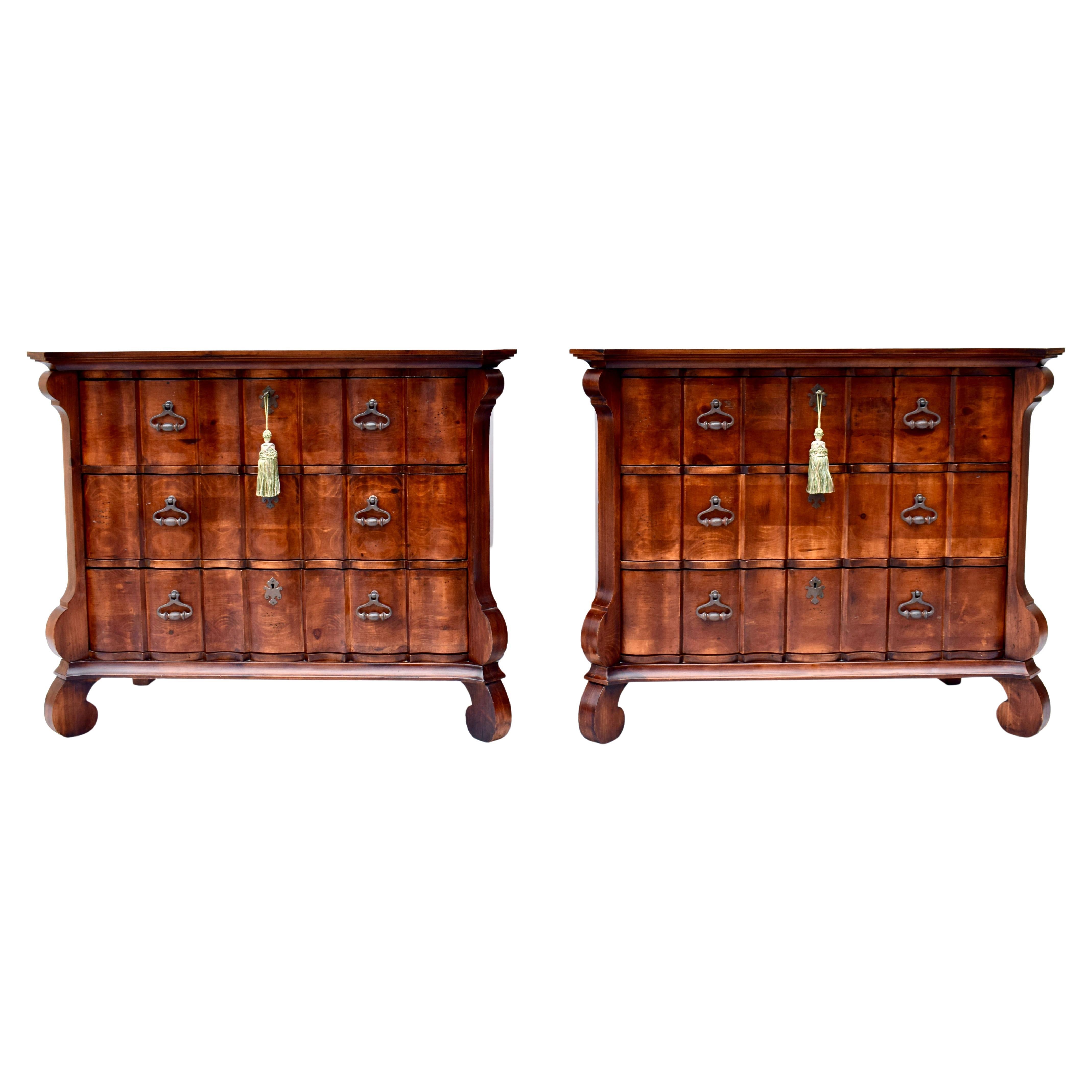Romweber Spanish Baroque Pine Commodes Chest of Drawers