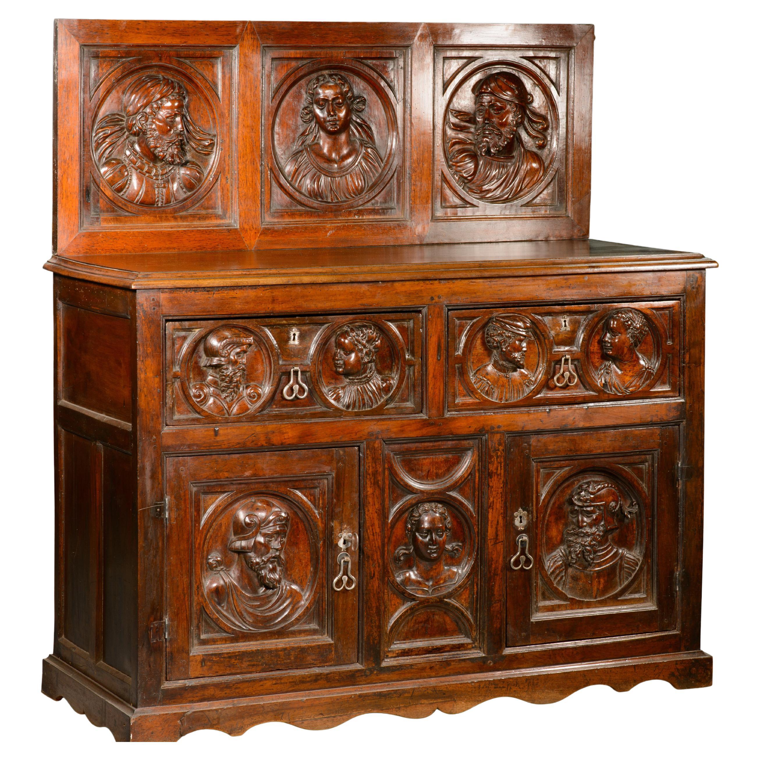 Chest of drawers. Carved wood. 16th century.