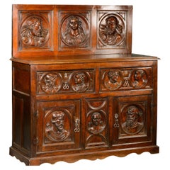 Chest of drawers. Carved wood. 16th century.