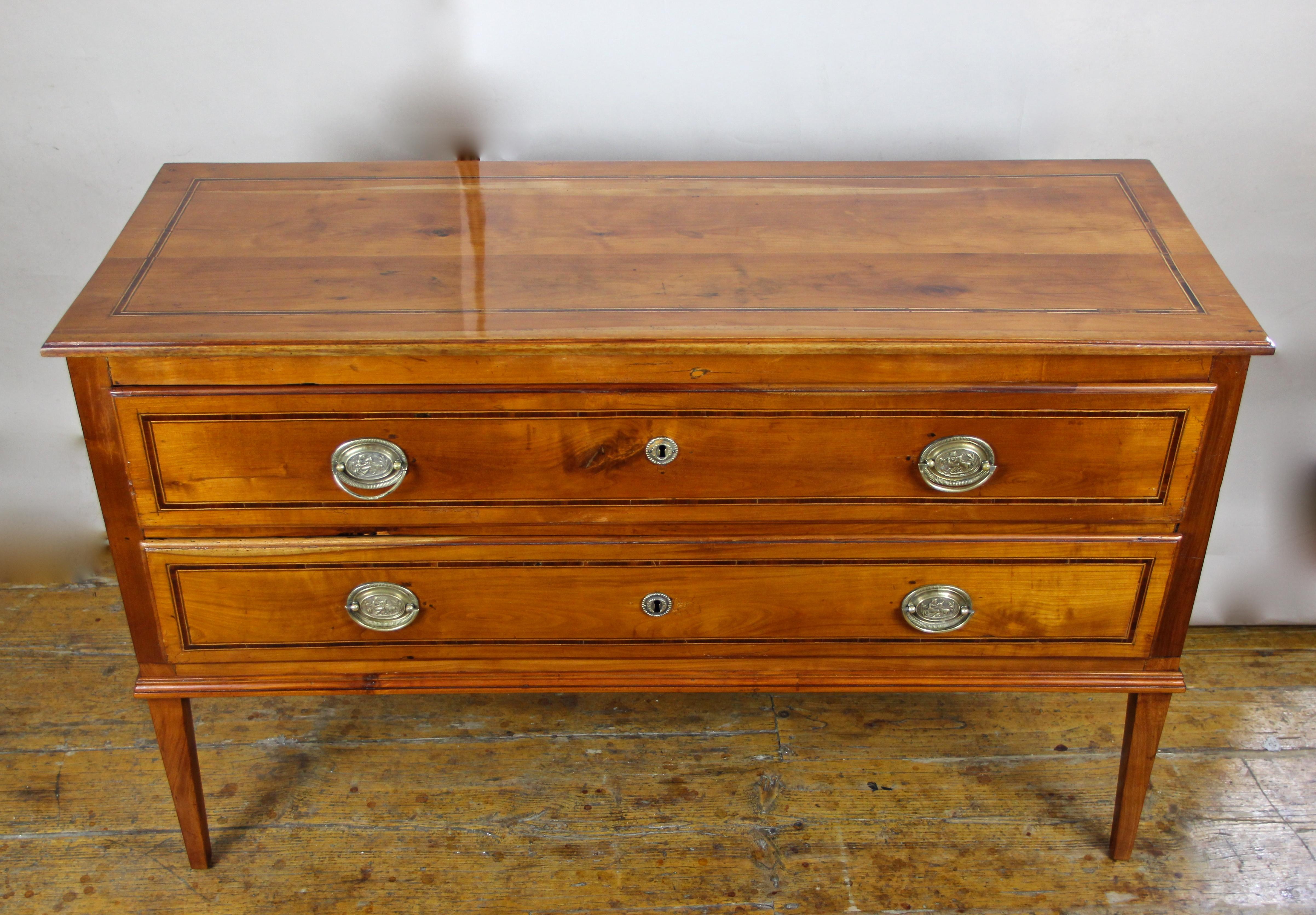 Austrian Chest of Drawers Cherrywood 18th Century Josephinism Period, Austria, circa 1790