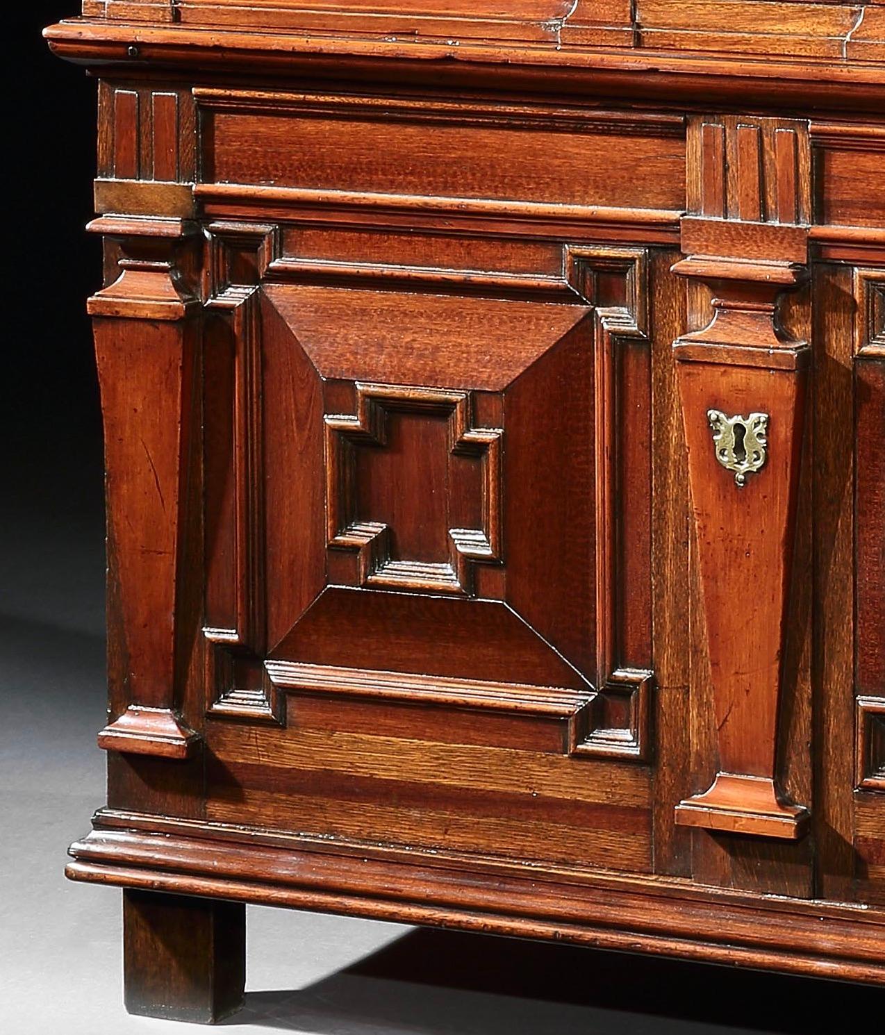 European Chest of Drawers Chest Commode Architectural Facade Enclosed Renaissance Cedar For Sale