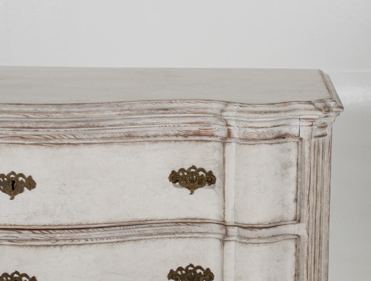 Rare chest of drawers, probably Danish around 1750.
