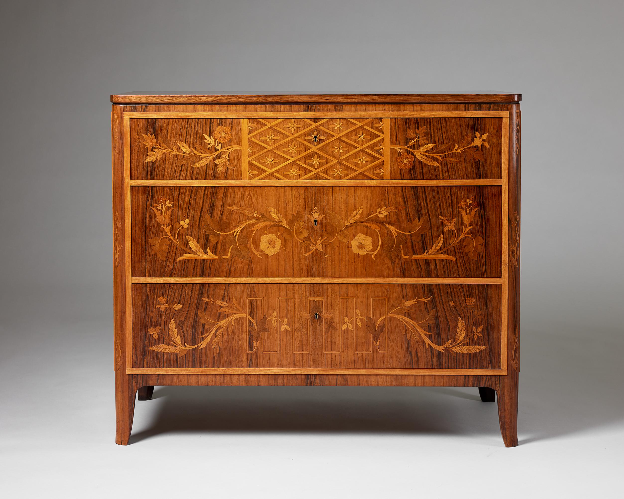 Mid-Century Modern Chest of Drawers Designed by Carl Malmsten, Sweden, 1930s