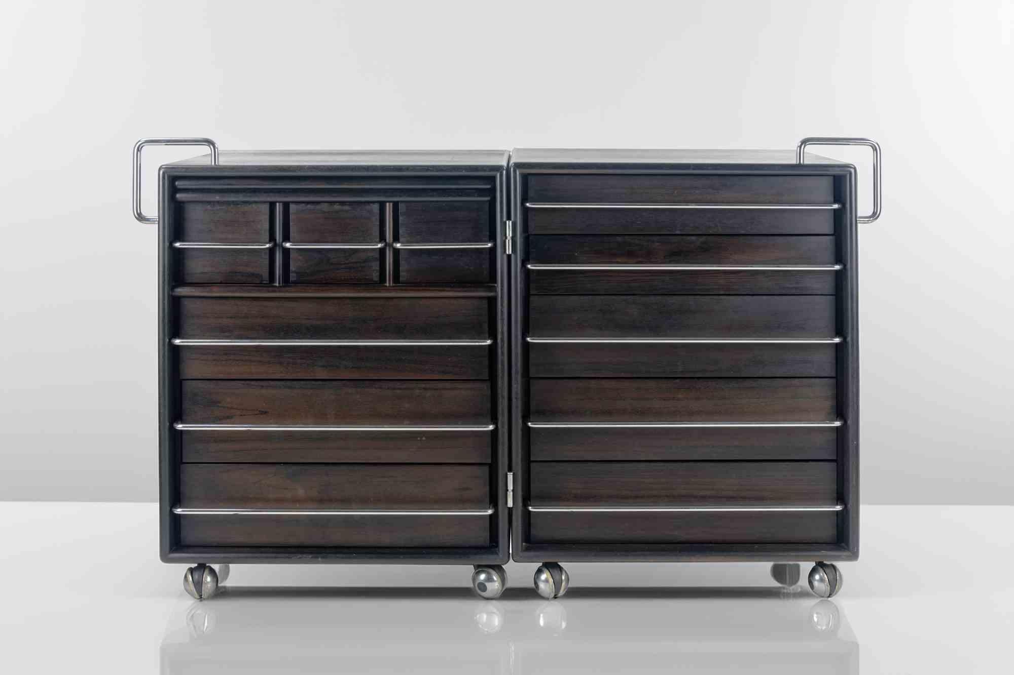 Chest of Drawers/Dressing Table by Fabio Lenci for For Bernini, 1970s In Good Condition For Sale In Roma, IT