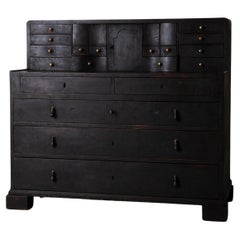 Antique Chest of Drawers English Black 19th Century England