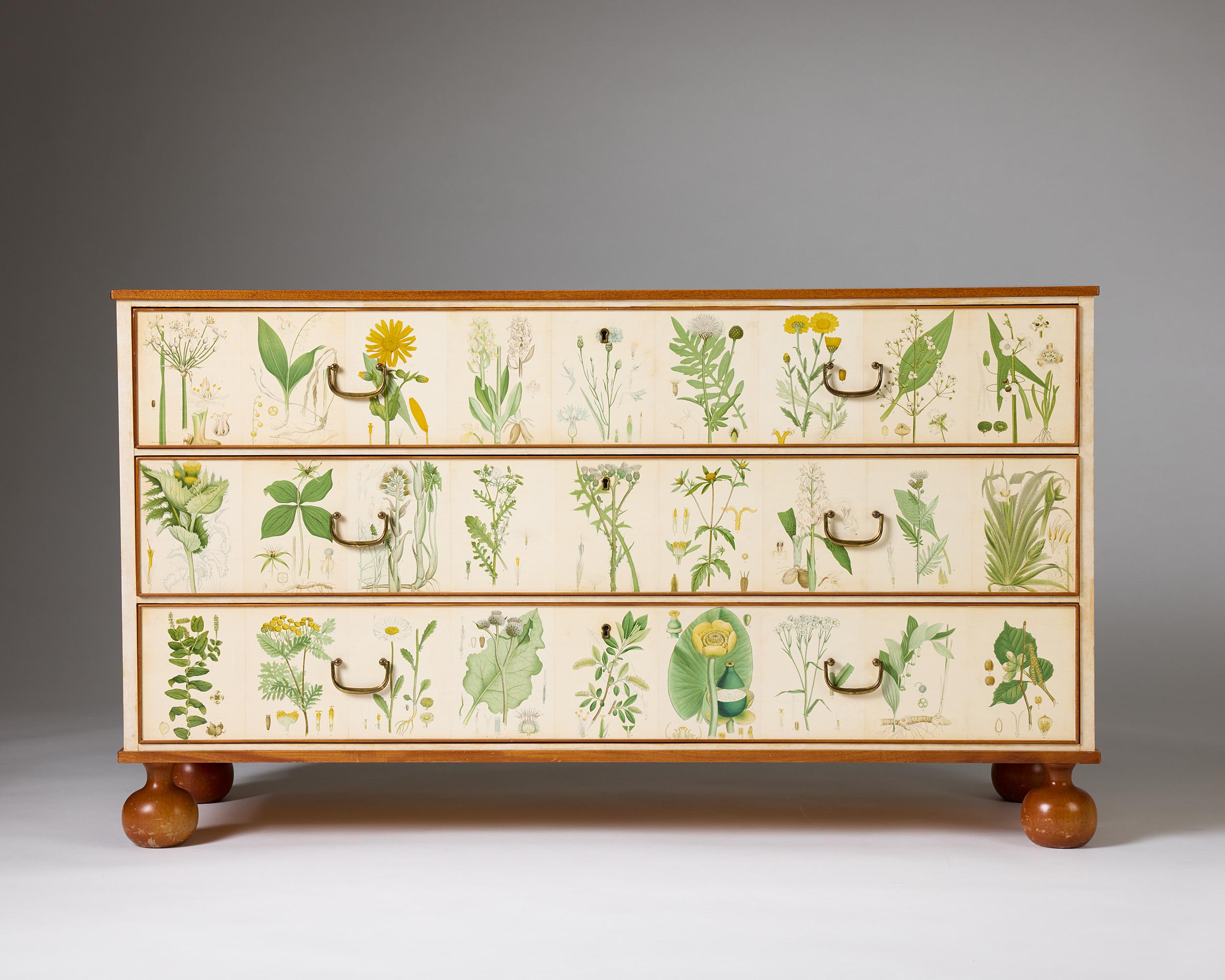 Swedish Chest of drawers 'Flora' model 1050 designed by Josef Frank for Svenskt Tenn For Sale