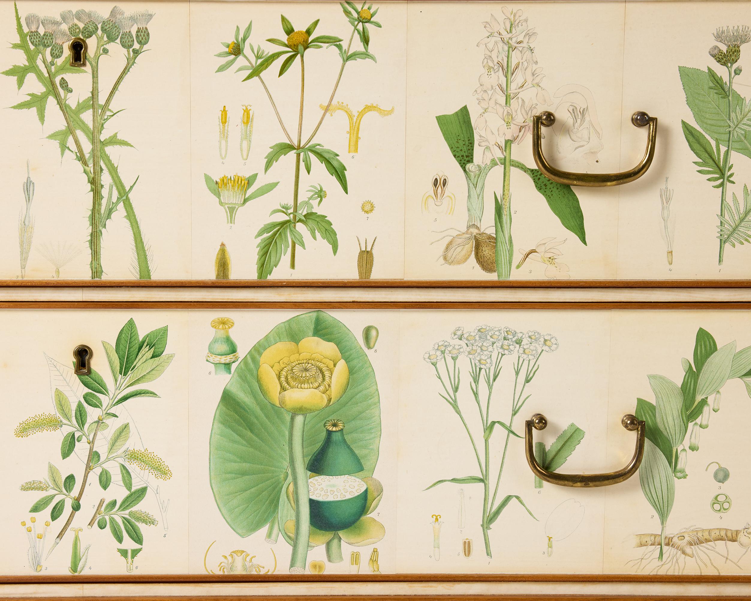 Mid-20th Century Chest of drawers 'Flora' model 1050 designed by Josef Frank for Svenskt Tenn For Sale