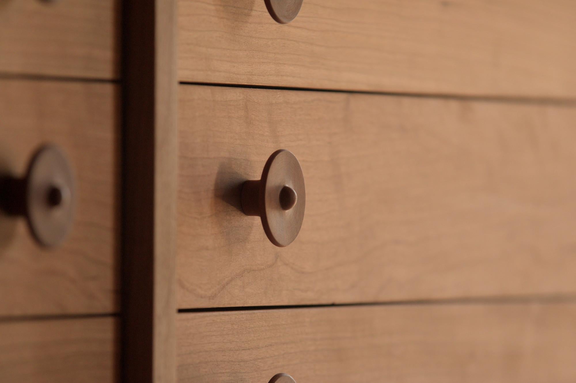 Moderno Handcrafted Black Cherry Chest of Drawers with Joinery by Frank Buschmann in vendita