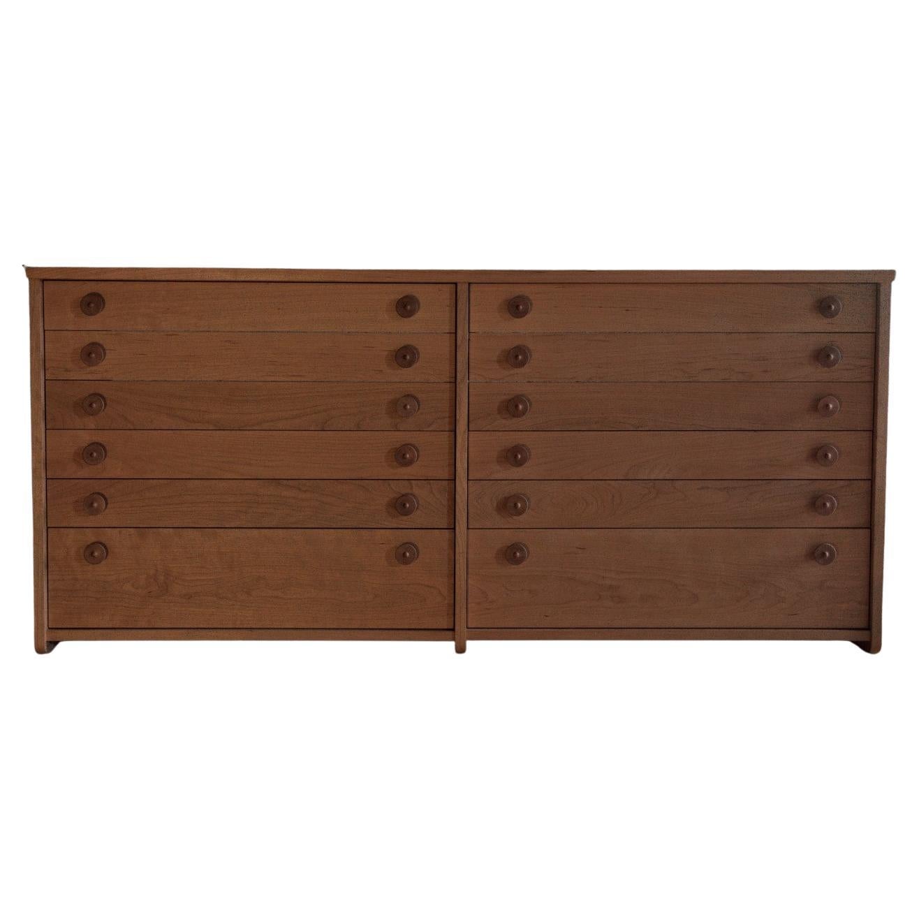 Handcrafted Black Cherry Chest of Drawers with Joinery by Frank Buschmann in vendita