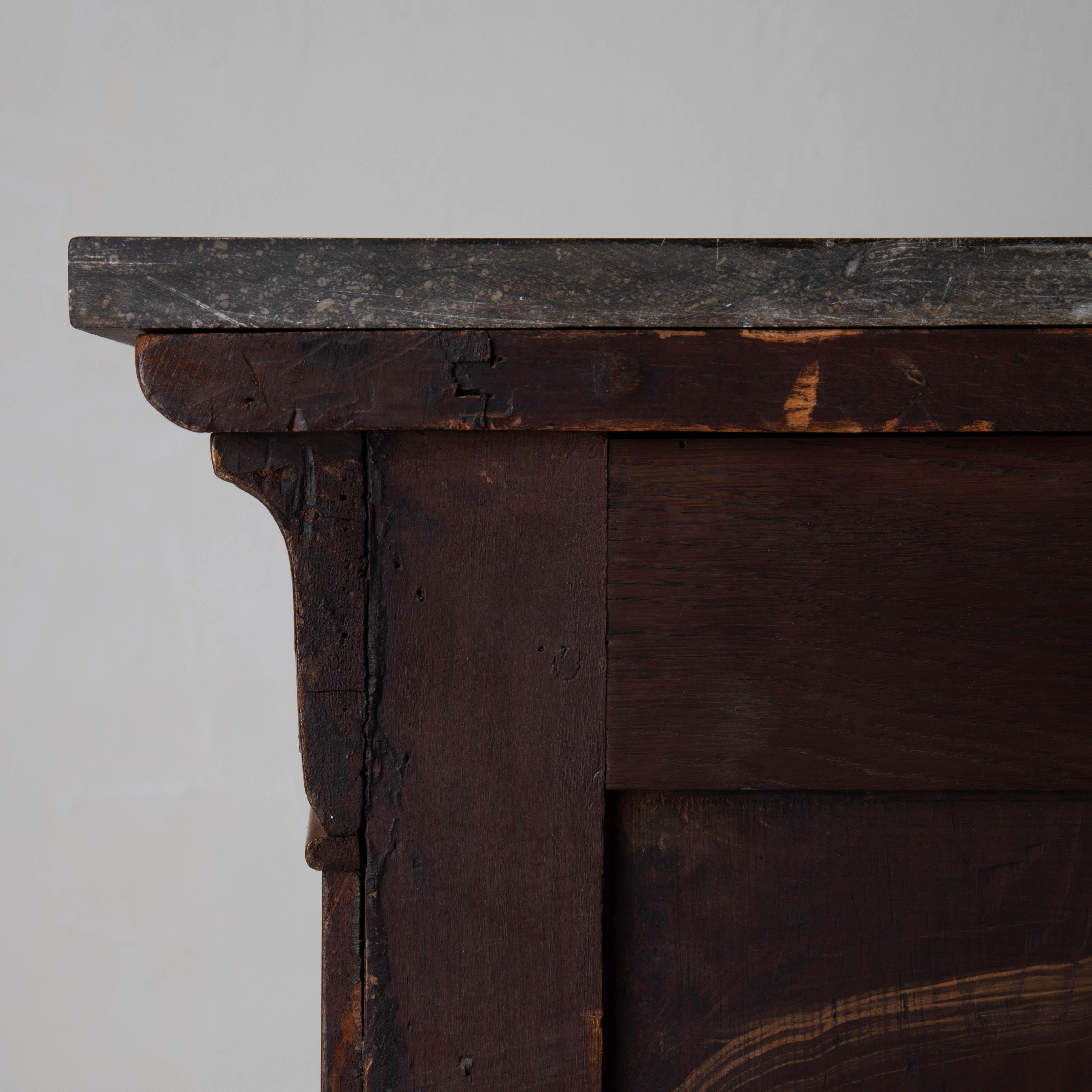 Chest of Drawers French Mahogany Stone Top, 19th Century, France 5