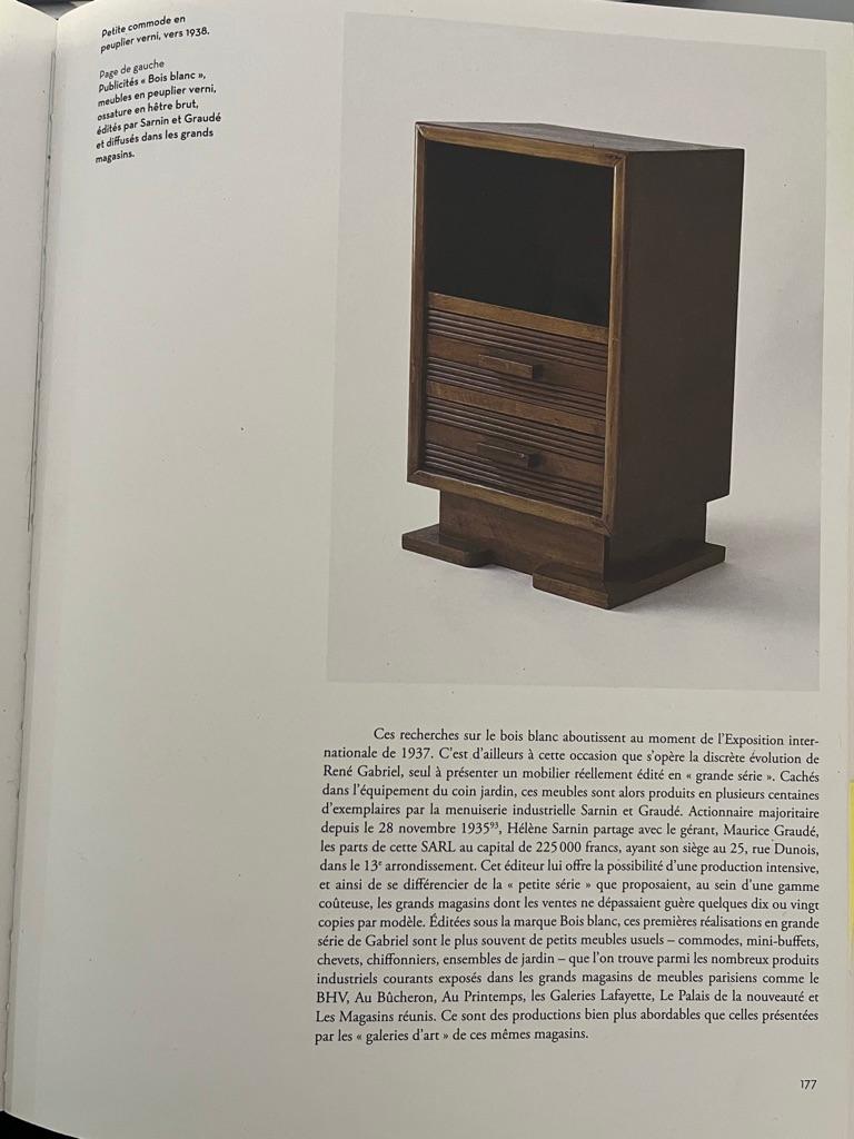 Mid-20th Century Chest of drawers from the BOIS BLANC series by René Gabriel For Sale