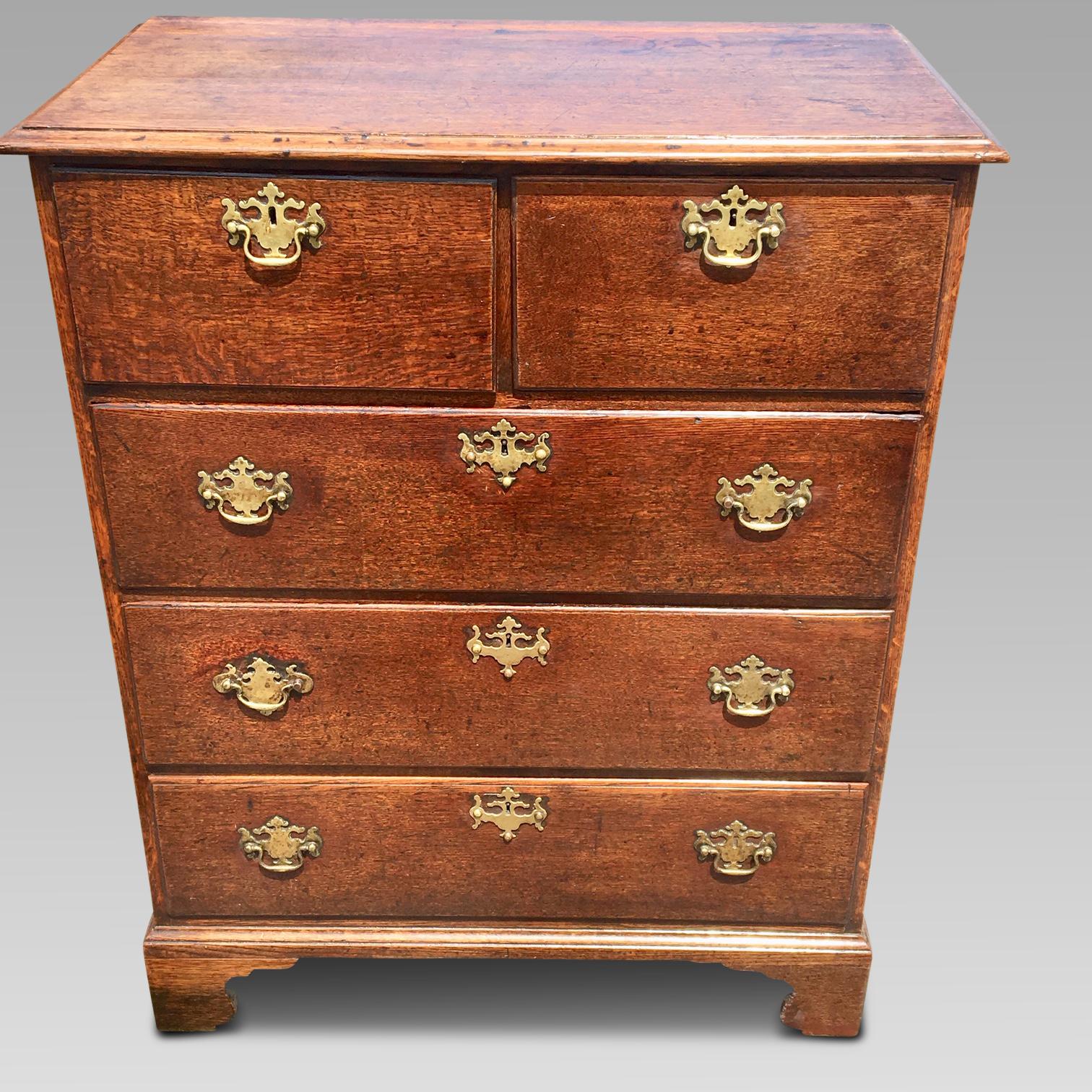 georgian oak chest of drawers