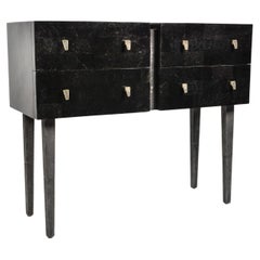 Commode en marqueterie de pierre noire de Ginger Brown