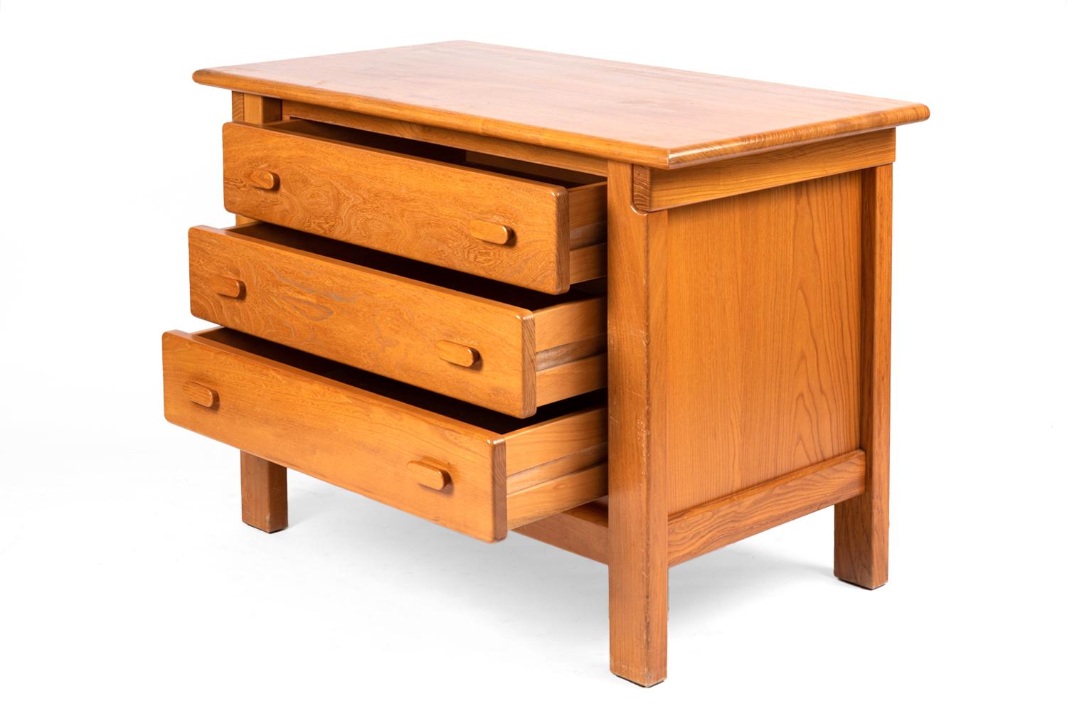 Oak Chest of Drawers in Elm, 1960s