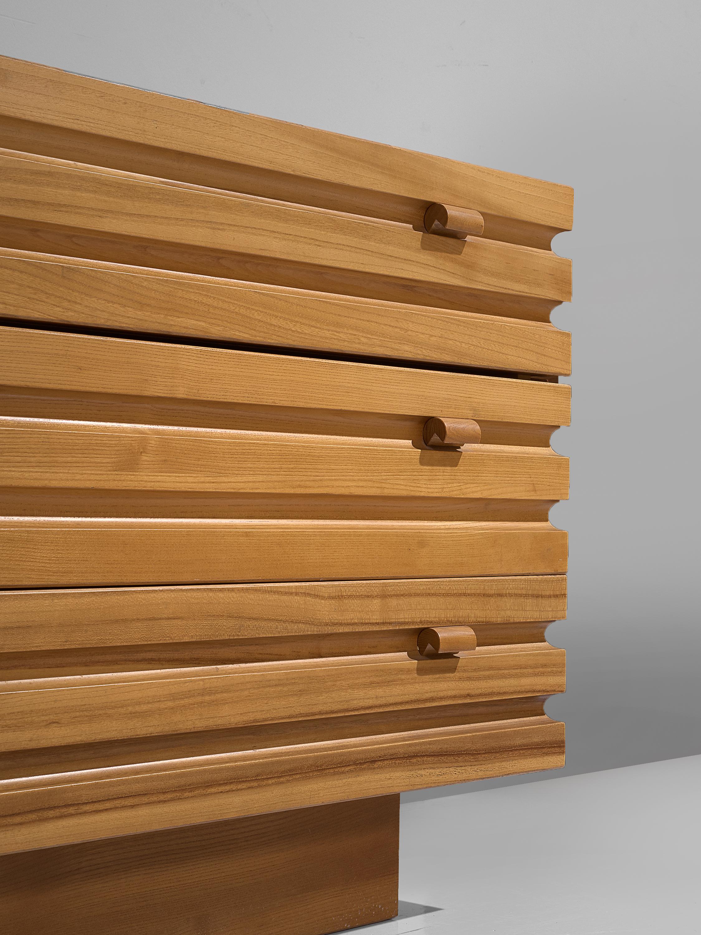 Chest of Drawers in Elm by Maison Regain In Good Condition In Waalwijk, NL