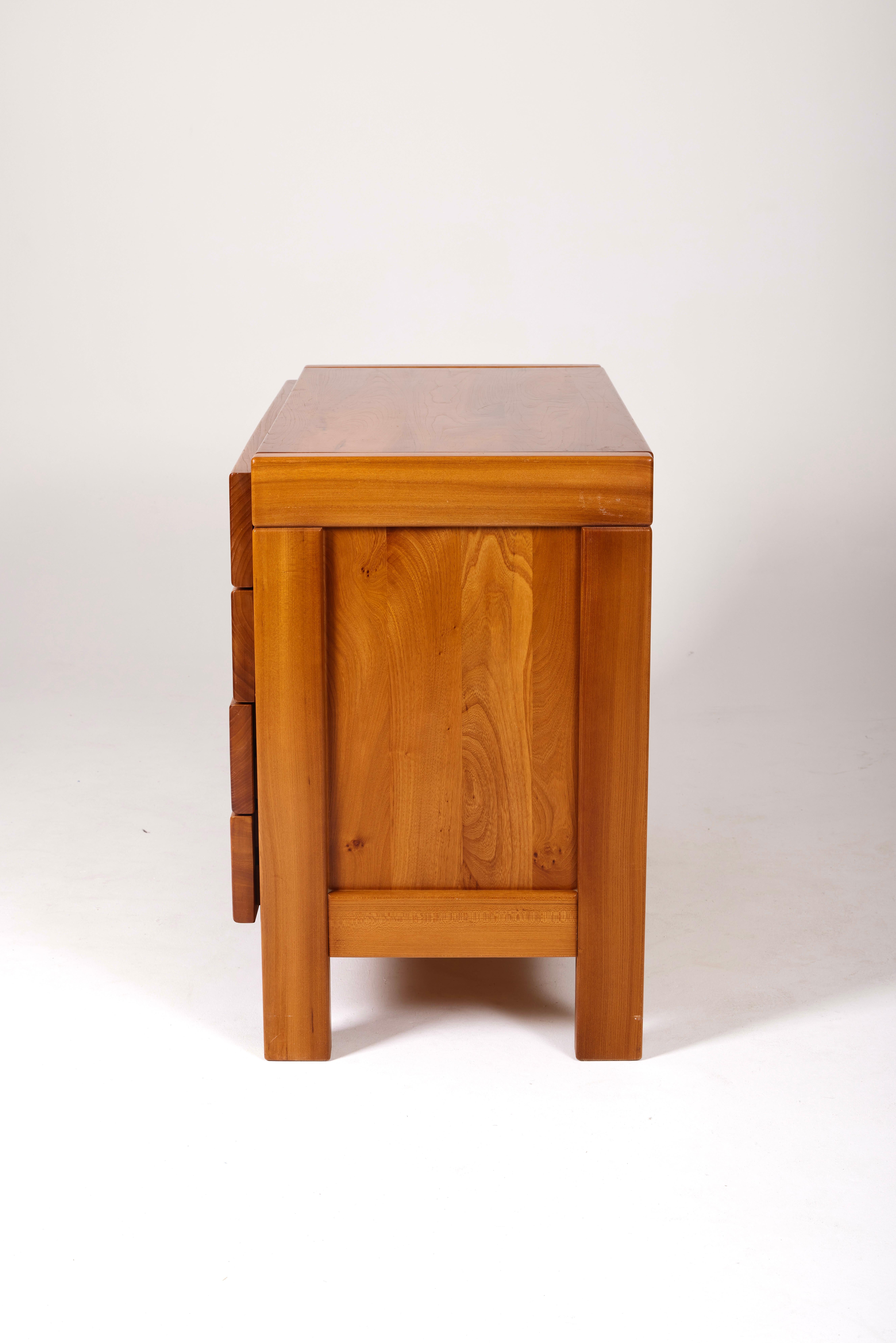 20th Century Chest of Drawers in Elm from Maison Regain, 1960s