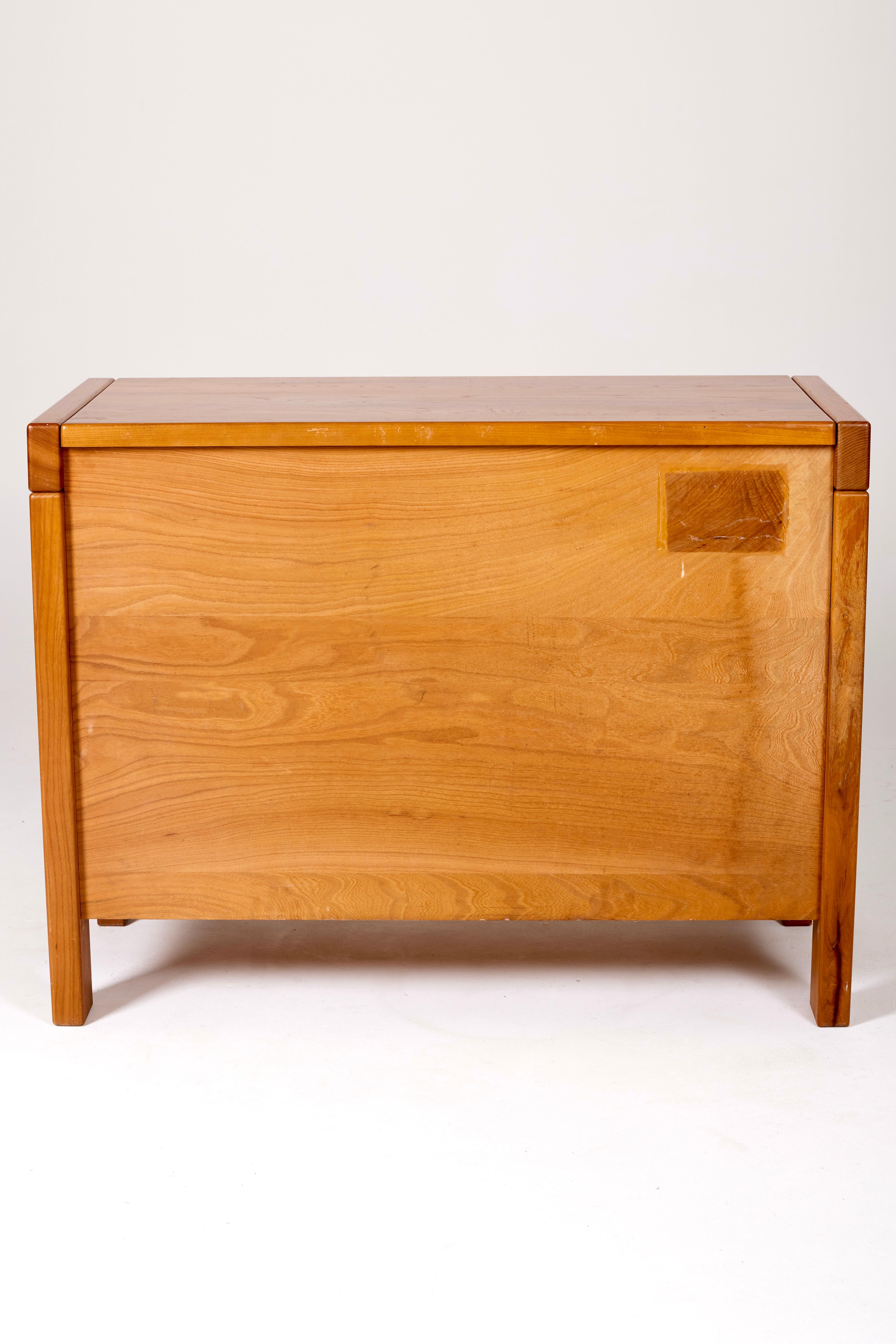 Chest of Drawers in Elm from Maison Regain, 1960s 2