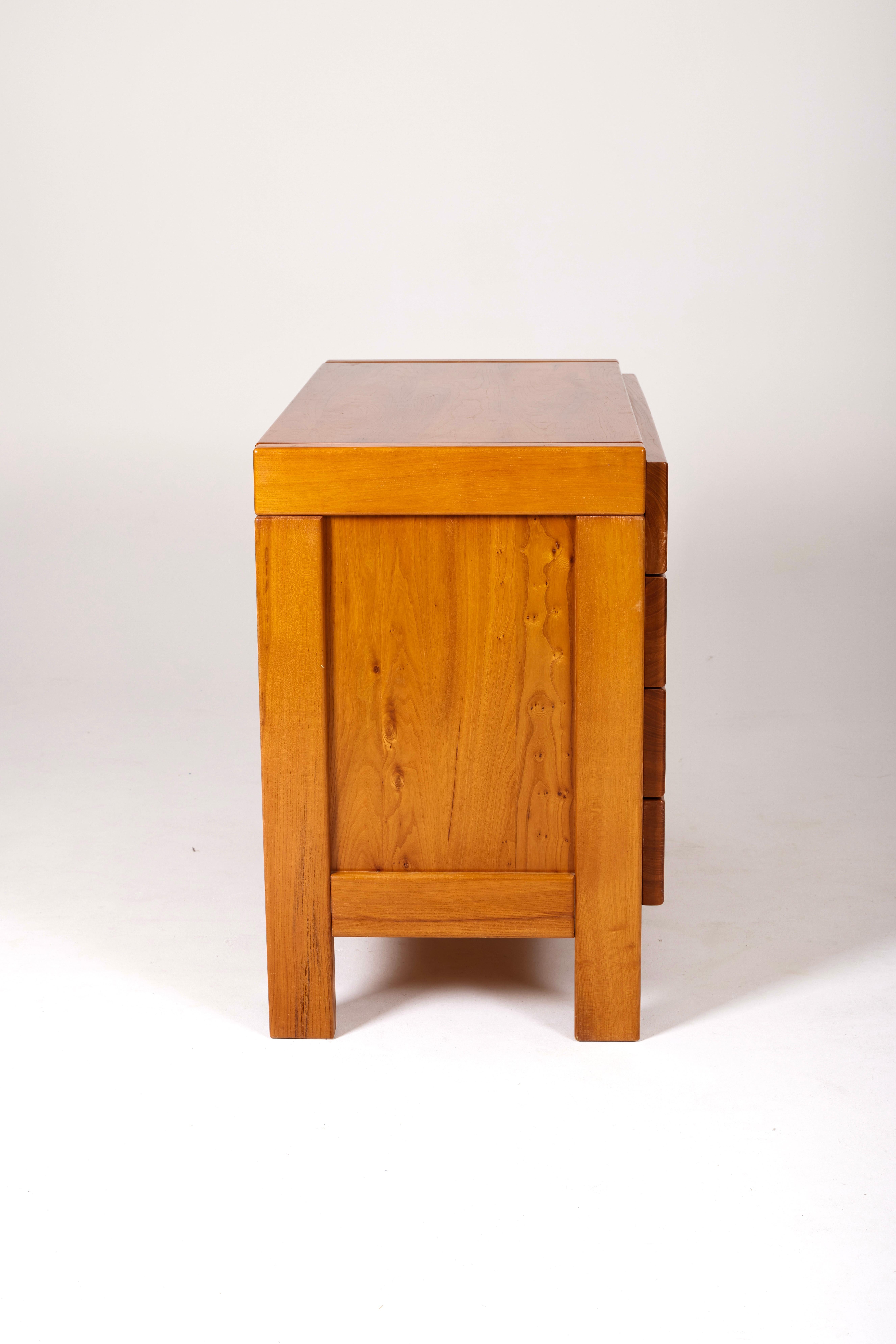 Chest of Drawers in Elm from Maison Regain, 1960s 4