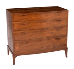 Retro Chest of Drawers in English Yew Wood by Edward Barnsley, England, circa 1976