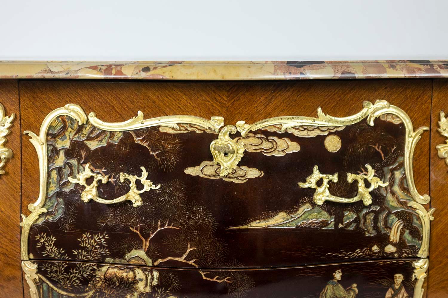 Bronze Chest of Drawers in Louis XV Style, circa 1950 For Sale