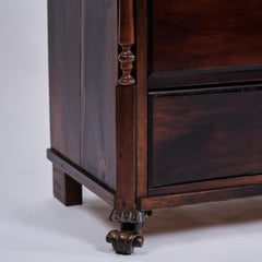 Chest Of Drawers In Mahogany With Lion Feet & Curved Top From 1840s