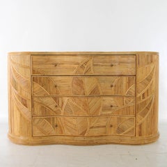 Commode en rotin naturel