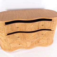 Commode en rotin naturel